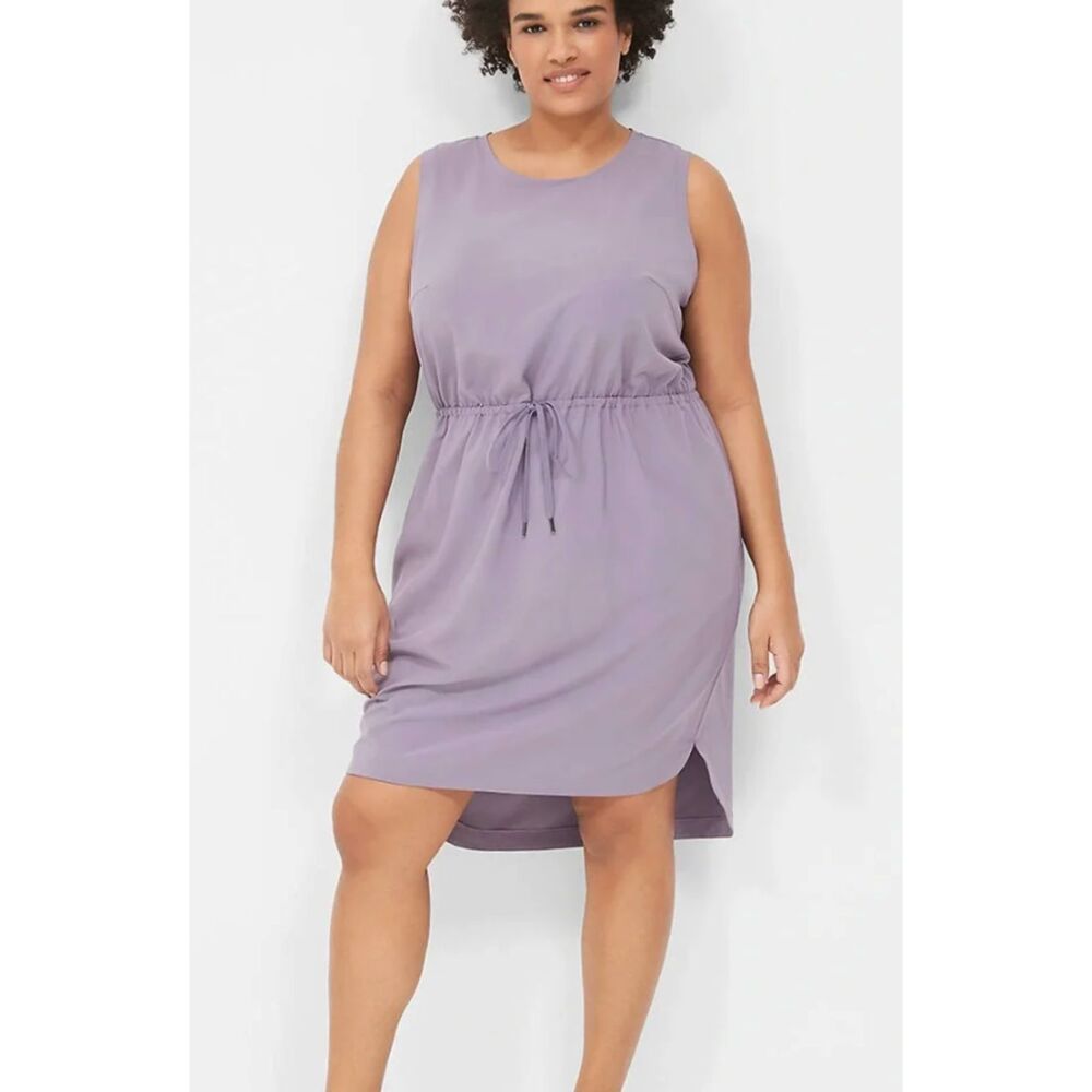 LIVI Lane Bryant Plus Size Athletic Dress Light Purple Gray Sleeveless 26/28